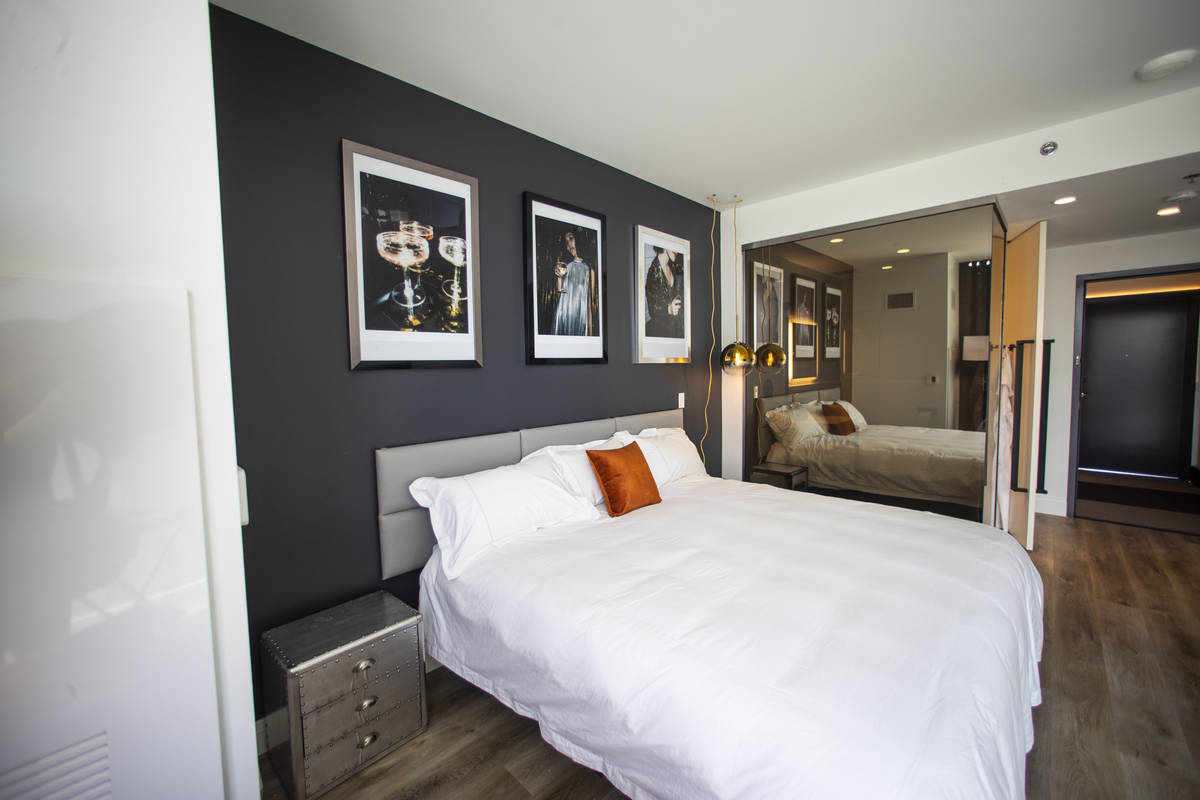 A room at The English Hotel, which is under-construction in Las Vegas' Arts District, on Thursd ...