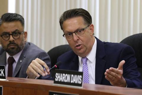 The Southern Nevada Regional Housing Authority chairperson, Scott Black, speaks during a specia ...
