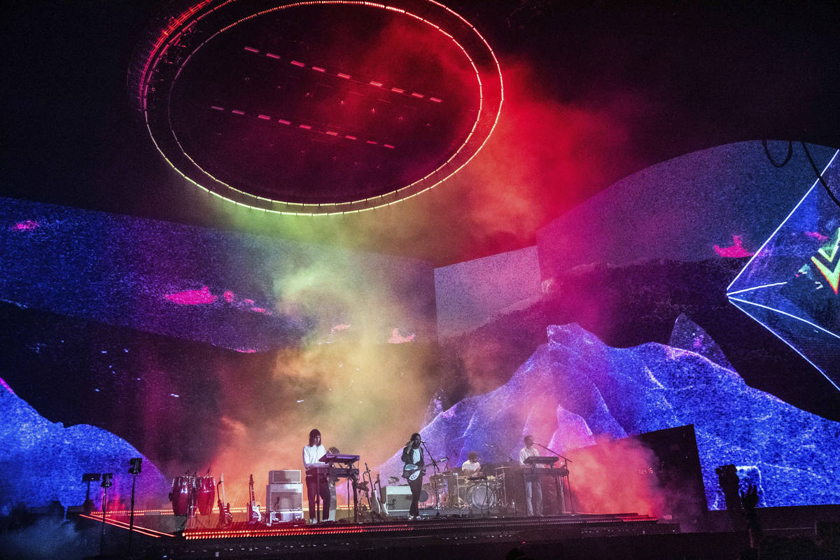 Tame Impala performs at the Coachella Music & Arts Festival at the Empire Polo Club in Indio, C ...