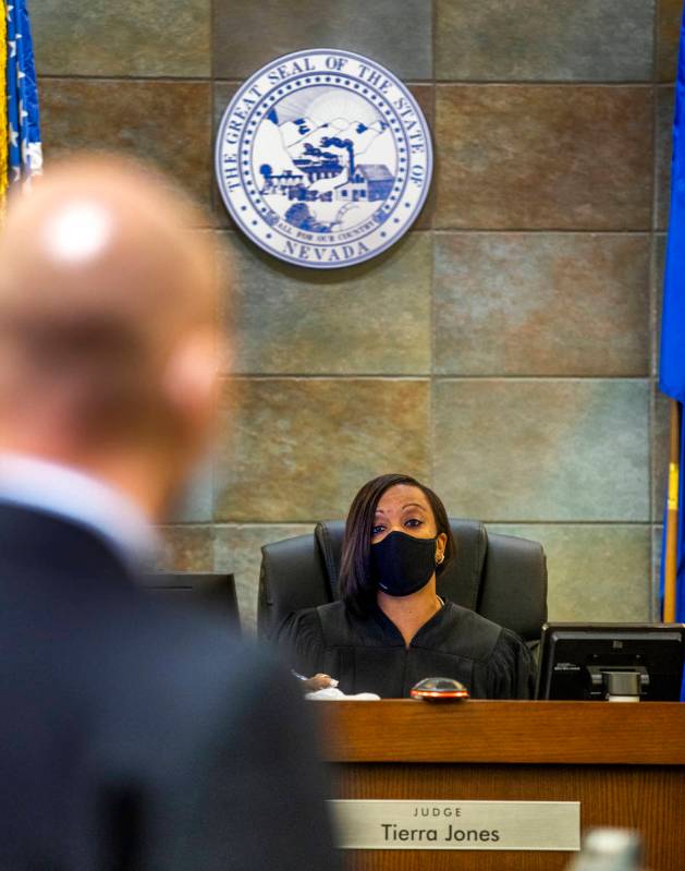 Judge Tierra Jones Initial speaks prior to the arraignment for Samantha Moreno-Rodriguez, the m ...