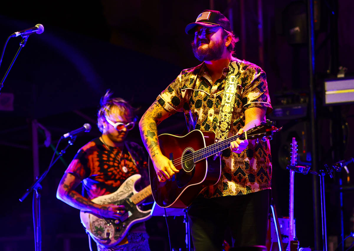 Paul Cauthen performs at the beach stage during Psycho Las Vegas at Mandalay Bay in Las Vegas o ...