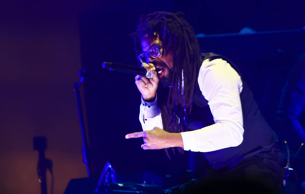 Mr. Lif of Thievery Corporation performs during Psycho Las Vegas at Mandalay Bay in Las Vegas o ...