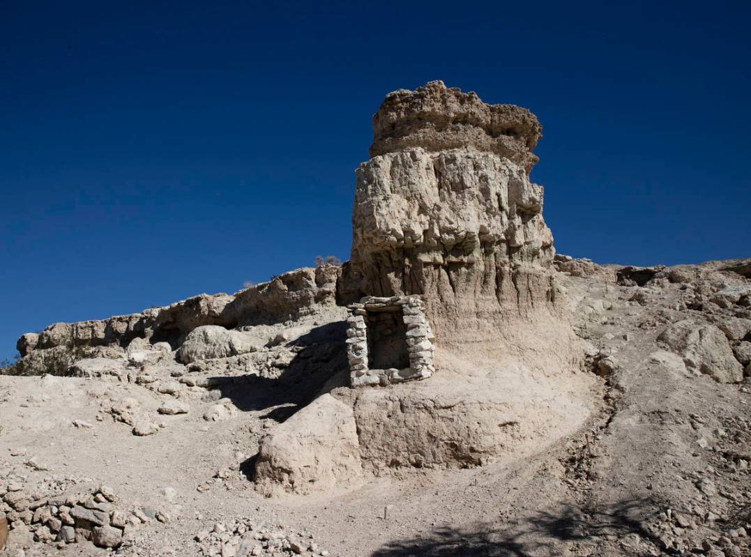 A cliff is shown on Wednesday, Aug. 18, 2021 where Roy Jaggers, 27, of Las Vegas was found dead ...