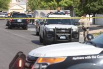 Metropolitan Police Department officers investigate a shooting Tuesday, Aug. 24, 2021, on the 4 ...