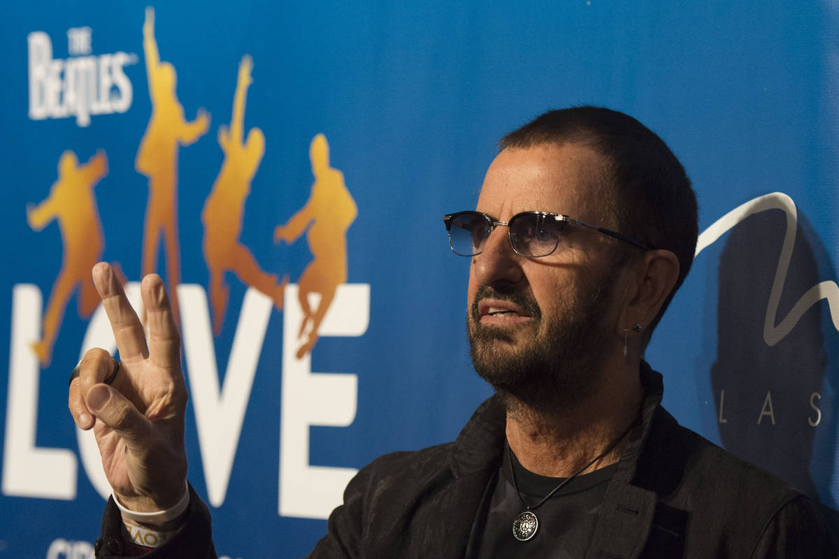 Drummer for the Beatles Ringo Starr, poses during a red carpet event to celebrate the 10th anni ...