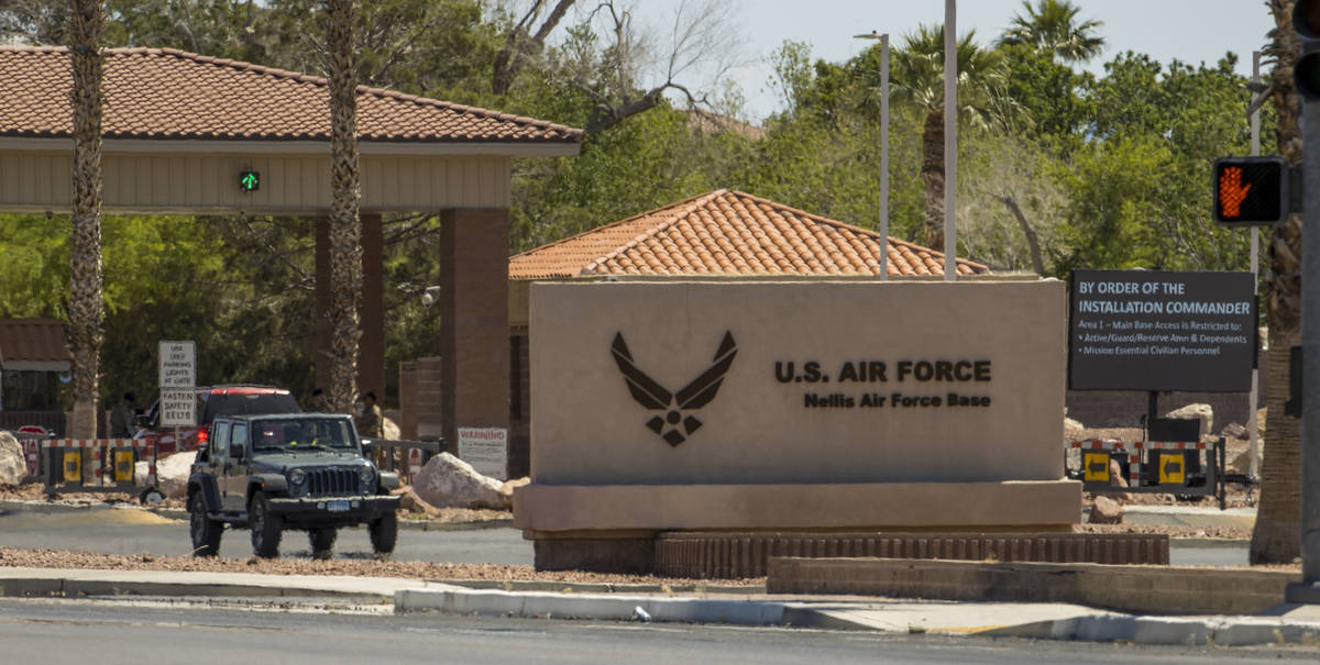 Nellis Air Force Base on Wednesday, May 20, 2020, in Las Vegas. (L.E. Baskow/Las Vegas Review-J ...