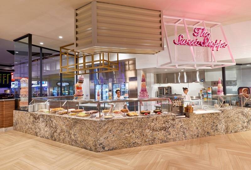 The Sweet Shoppe is one of a number of stations on the Market Place Buffet route. (Rampart Casino)