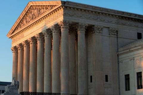 The U.S. Supreme Court is seen on Capitol Hill in Washington in August 2021. (AP Photo/Jose Lui ...
