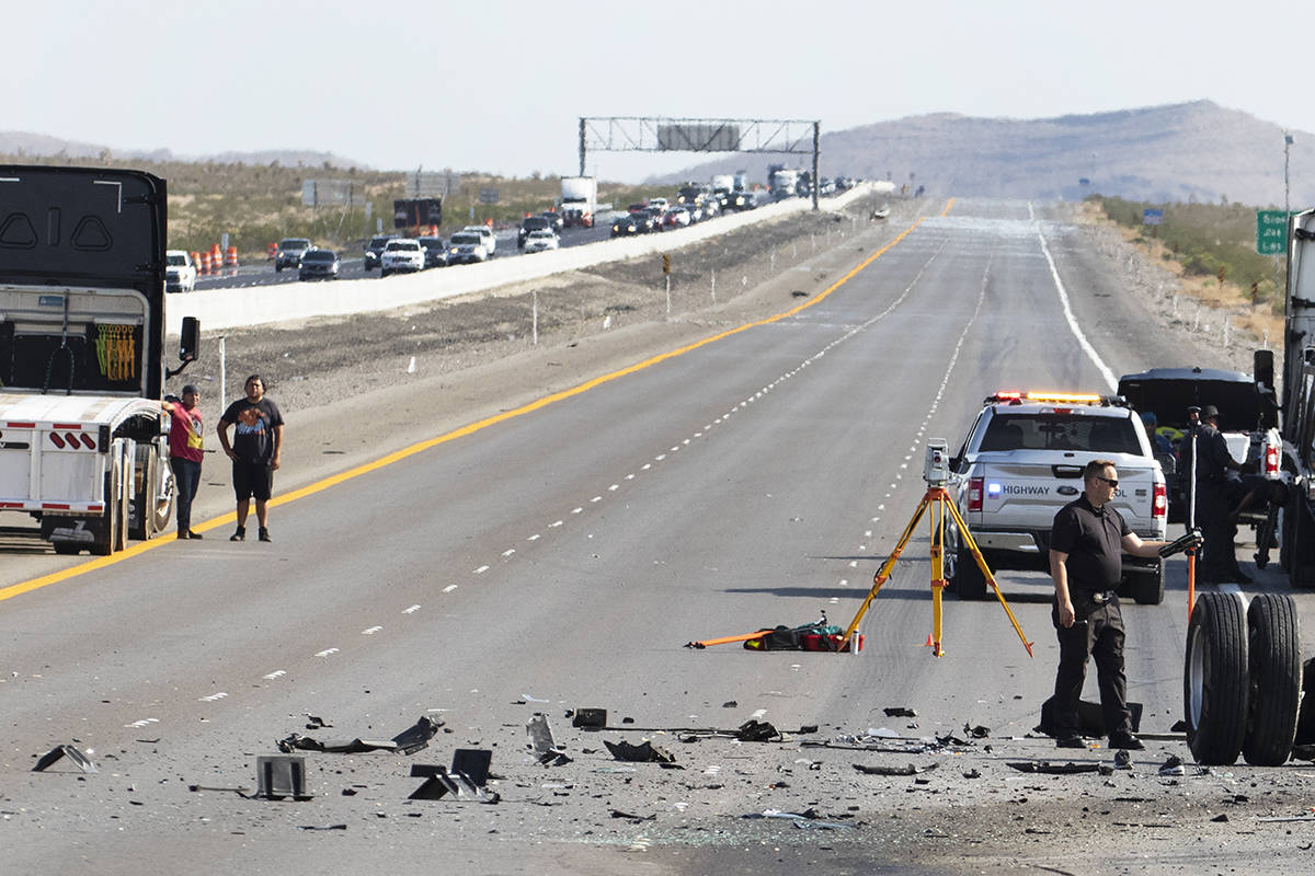 Nevada Highway Patrol is investigating a fatal crash on Interstate 15 near Jean, on Monday, Aug ...