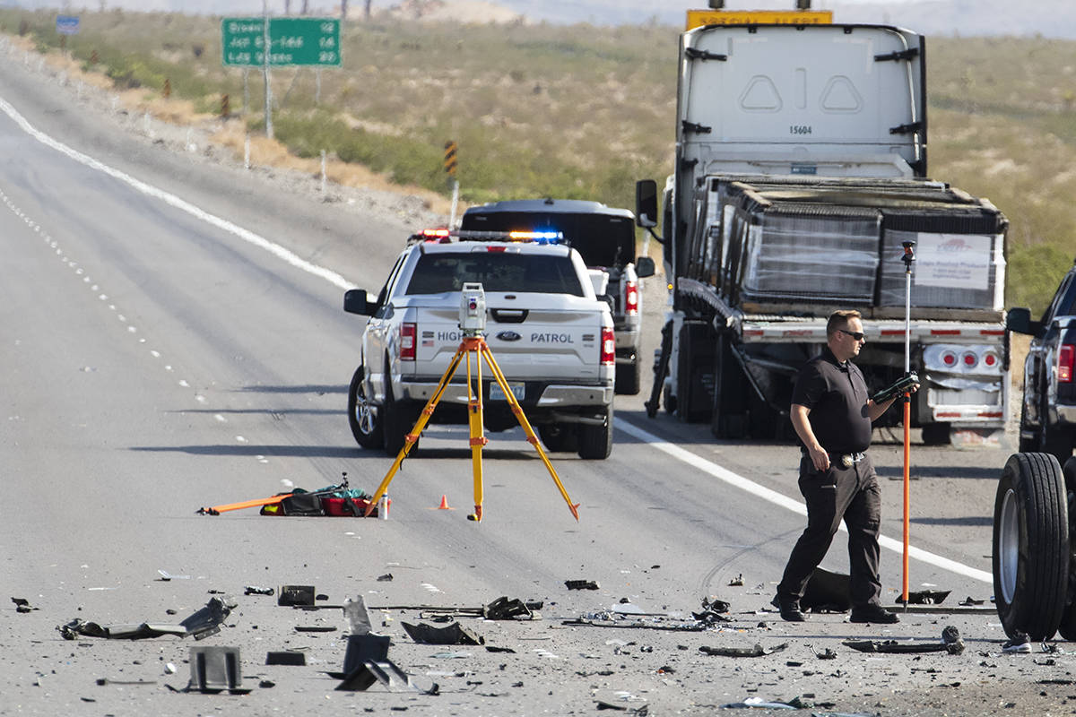 Nevada Highway Patrol is investigating a fatal crash on Interstate 15 near Jean, on Monday, Aug ...