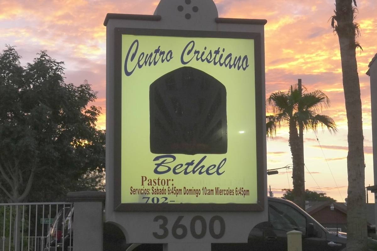 Centro Cristiano Bethel church in Las Vegas, seen on August 30, 2021. (James Schaeffer/Las Vega ...