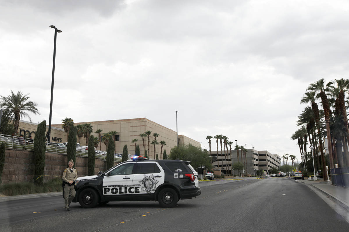 Fashion Show Drive was closed between Sammy Davis Jr. Drive and Las Vegas Boulevard South on Tu ...