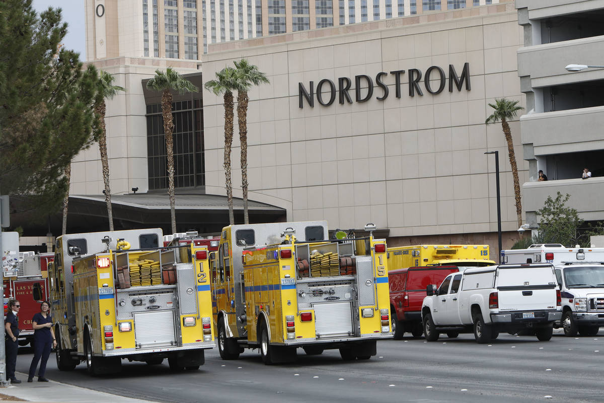 Las Vegas police were investigating a report of a suspicious device near the Fashion Show mall ...