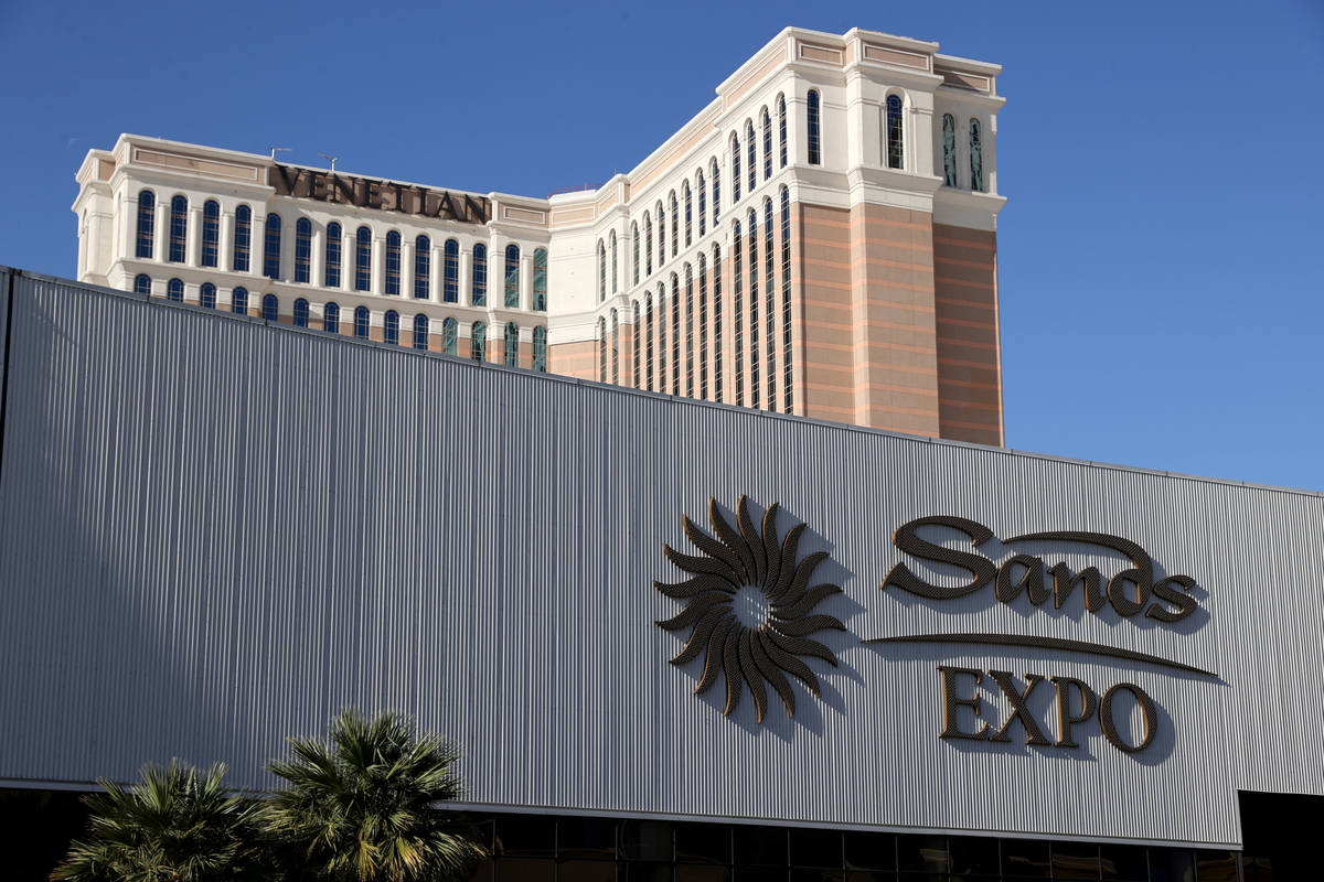 The Venetian and Sands Expo on the Strip in Las Vegas Wednesday, March 3, 2021. Las Vegas Sands ...