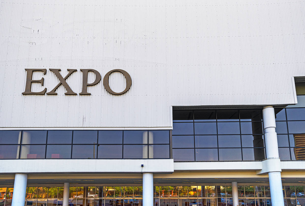 Work continues on replacing the signage for Sands Expo and Convention Center to The Venetian Ex ...