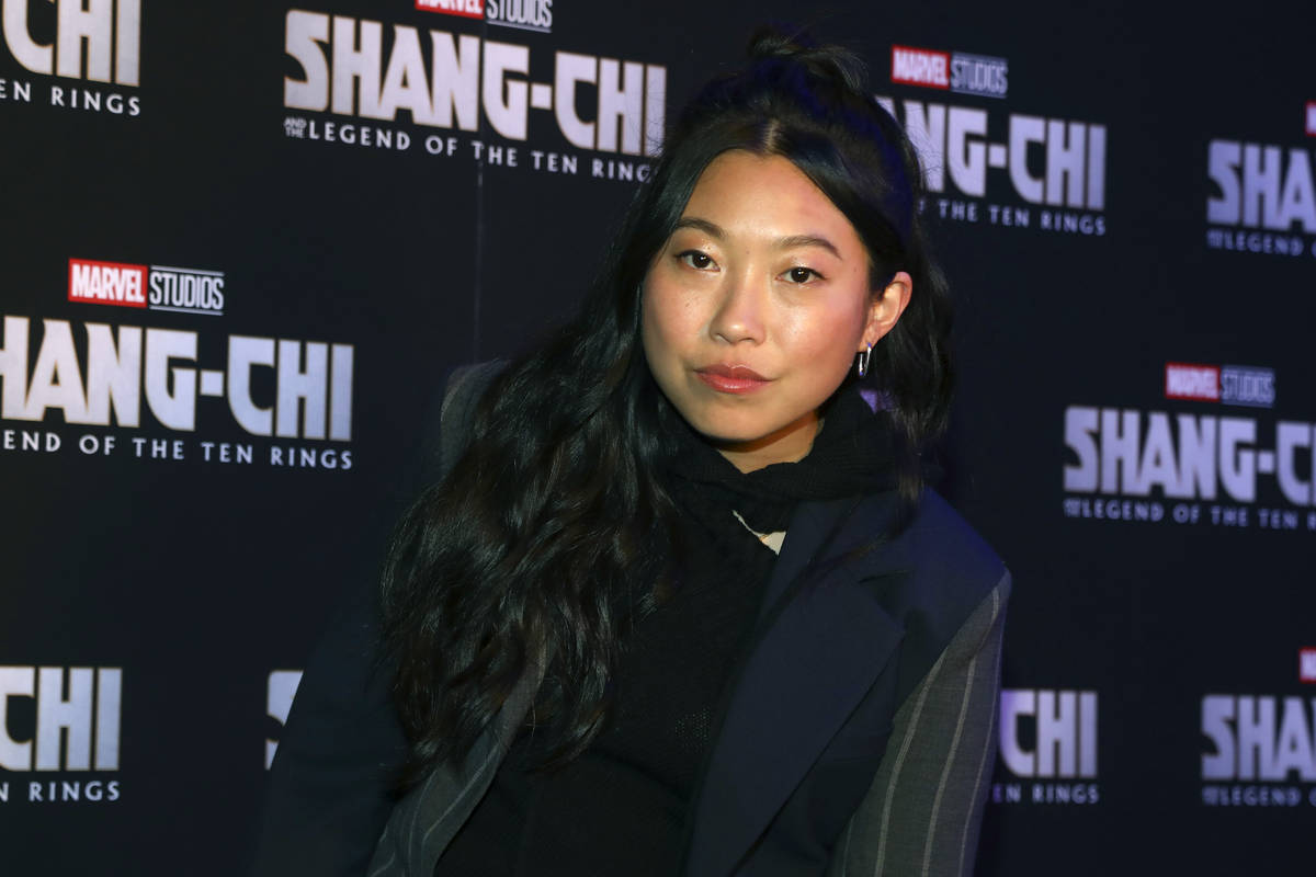 Awkwafina arrives at a screening of "Shang-Chi and The Legend of The Ten Rings" at Regal Union ...