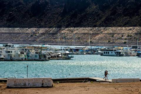 Hemenway Harbor at the Lake Mead National Recreation Area, Aug. 17, 2021, in Boulder City. (L.E ...