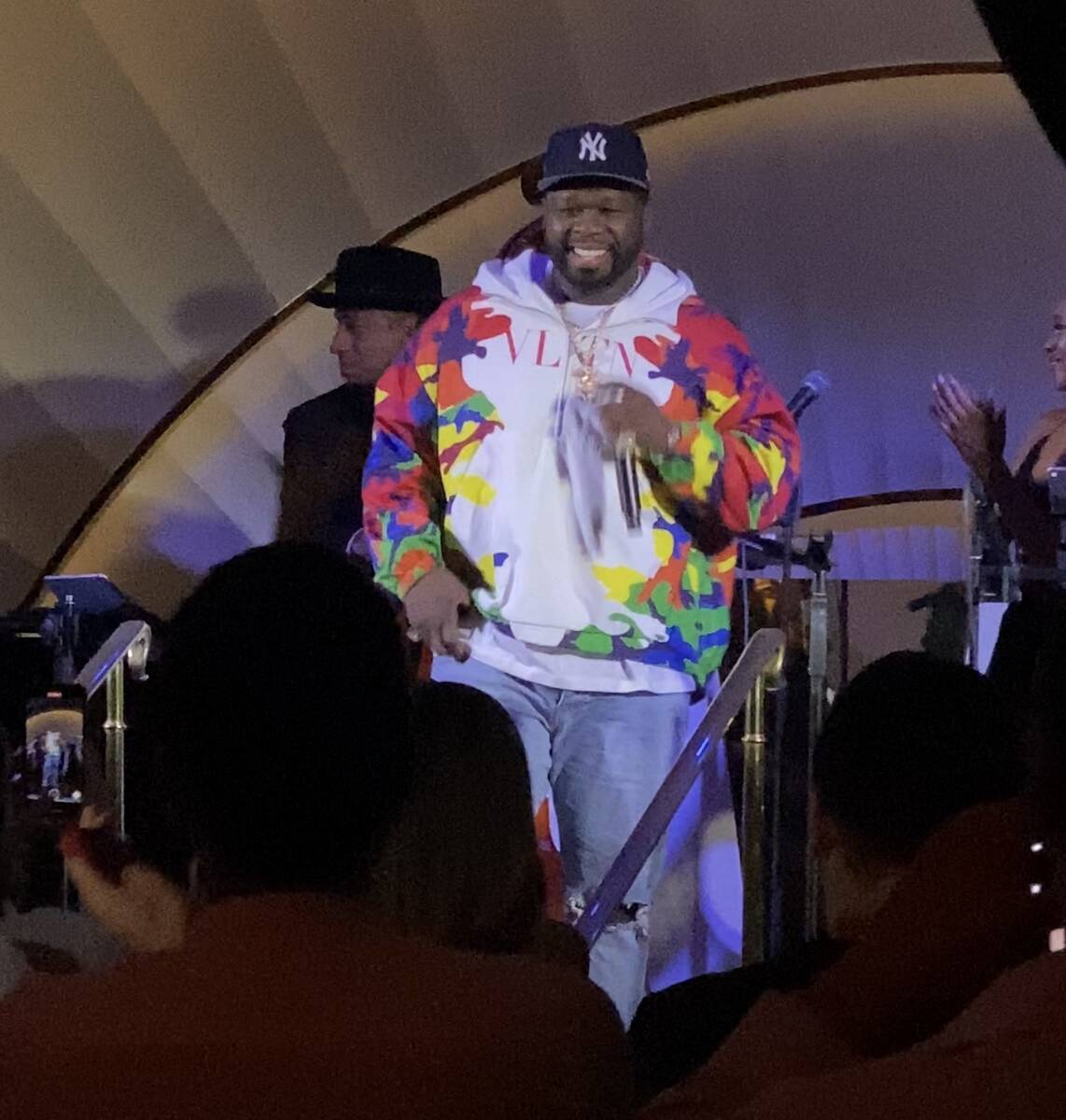 50 Cent makes an unbilled appearance at Delilah at Wynn Las Vegas on Thursday, Sept. 2, 2021. ( ...