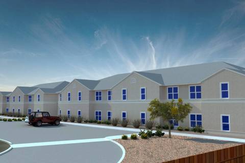 A drawing of Desert Oasis II, an affordable senior housing development expected to open fall 20 ...