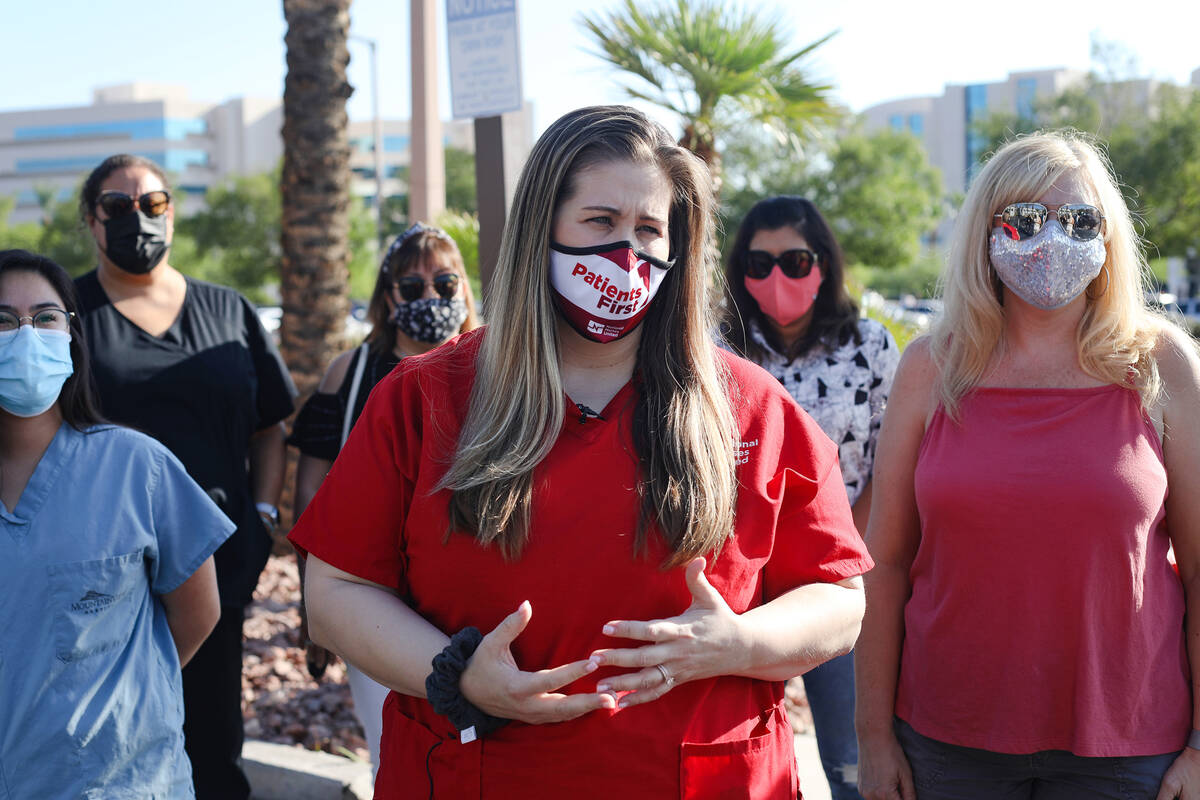 Nicole Taylor, chief nurse representative for National Nurses United and registered nurse in la ...