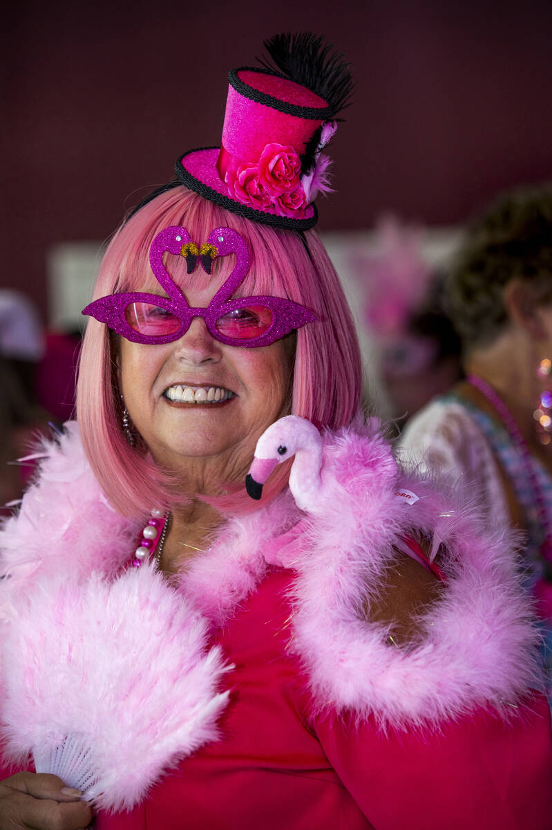 Linda Sullivan of Flint, Michigan, is all dressed up during a costume contest at the 1st Annual ...