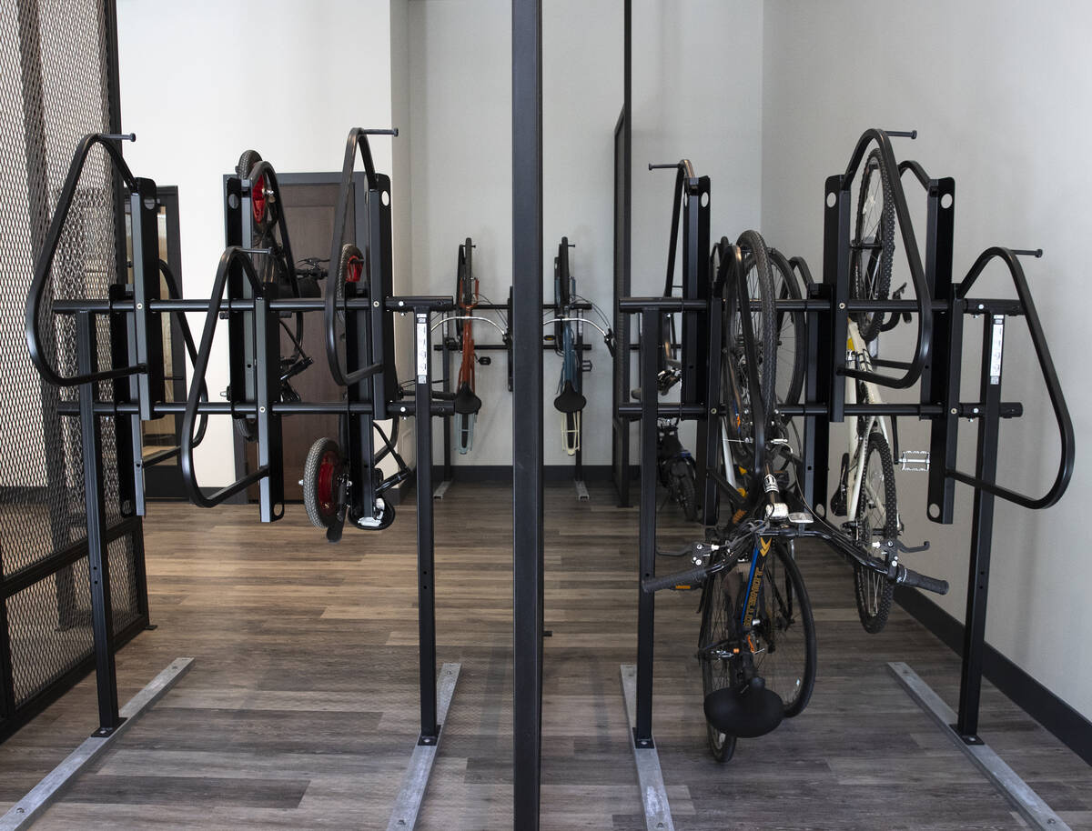 Bicycles storage room at Auric Symphony Park, the first luxury multifamily residential communit ...