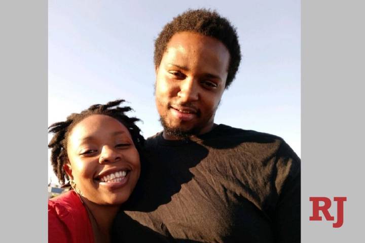 Michael Myers smiles with his wife, Desiree Robinson. Myers' family said he was shot and killed ...