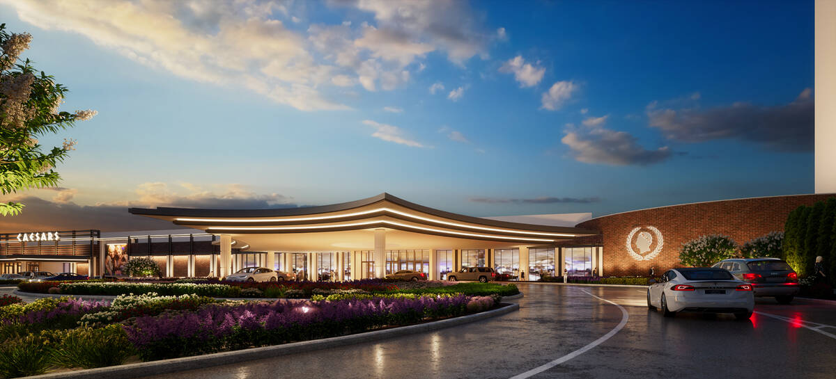 Official rendering for Caesars Virginia, which is slated to open in Danville, Va. in late 2023. ...