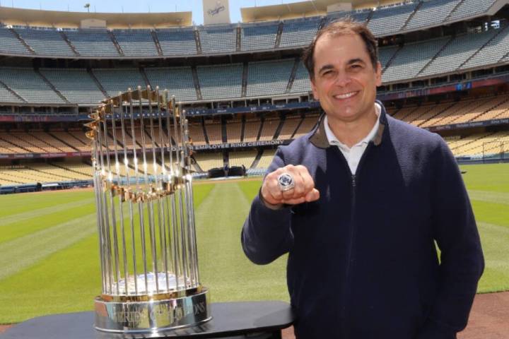 Los Angeles Dodgers broadcaster Tim Neverett has written a book about the team's 2020 champions ...