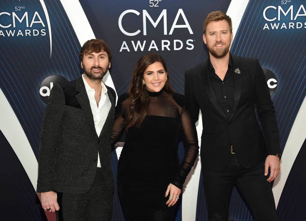 Dave Haywood, from left, Hillary Scott and Charles Kelley, of Lady A, formerly Lady Antebellum, ...