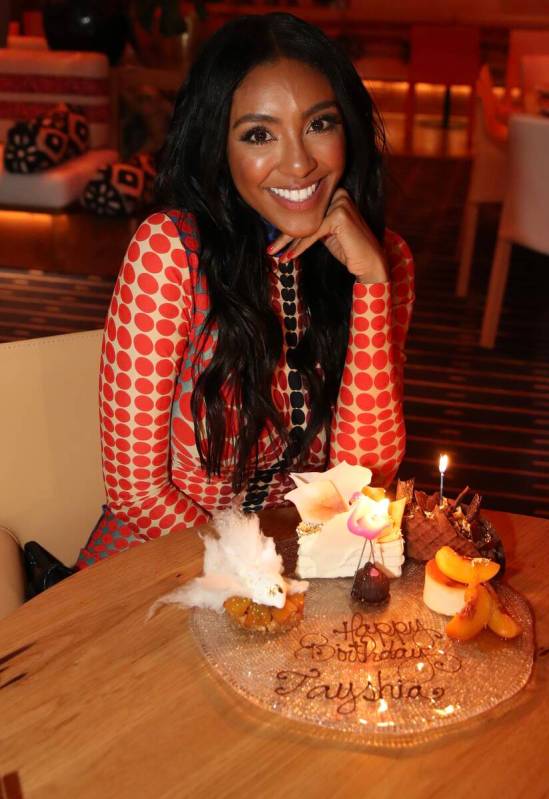 Co-host of ABC's "The Bachelorette," Tayshia Adams, celebrates a belated birthday at Casa Playa ...