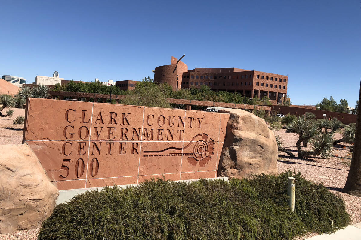 The Clark County Government Center in Las Vegas, on Wednesday, September 19, 2018. (Las Vegas R ...