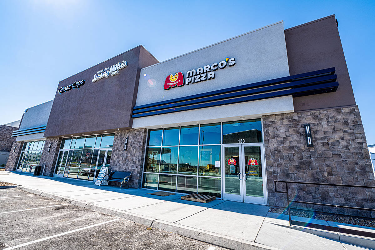 Inspirada Marco’s Pizza is expected to open in a 1,400-square-foot retail space in the Shops ...