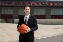 UNLV men's basketball coach Kevin Kruger poses for a photo on Friday, March 26, 2021, in Las Ve ...