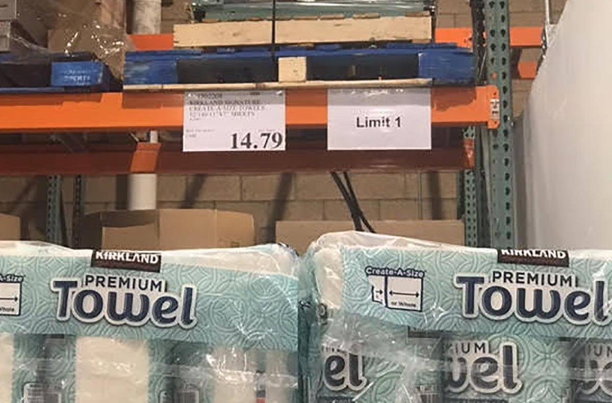 Customers can only purchase a single package of Kirkland premium paper towels at Costco's Summe ...