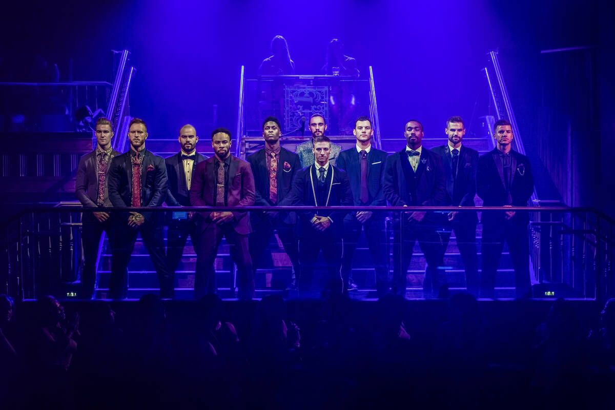 The cast of "Magic Mike Live" at Sahara Las Vegas is shown in a promotional photo. (Jerry Metellus)