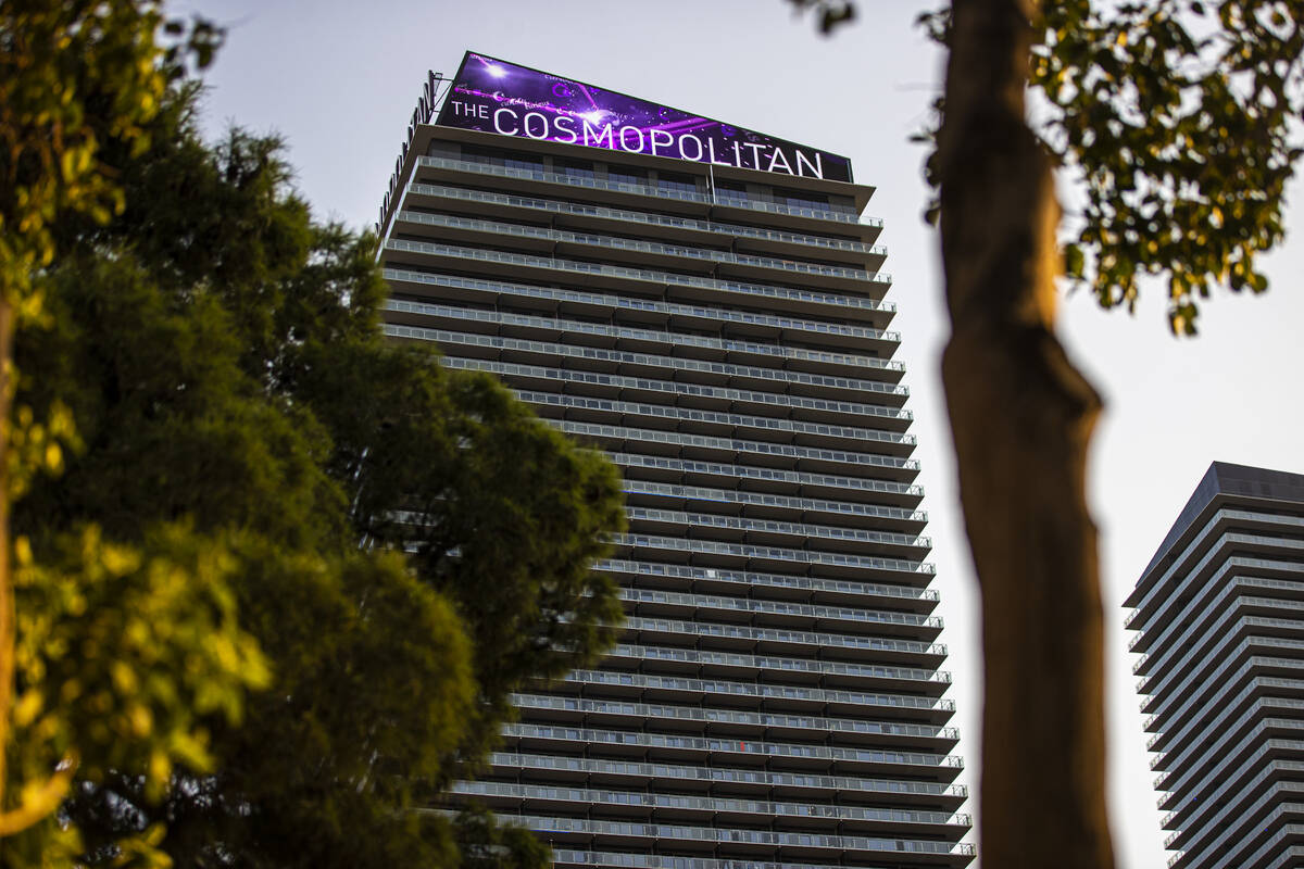 The Cosmopolitan of Las Vegas on Monday, Sept. 27, 2021, in Las Vegas. (Benjamin Hager/Las Vega ...