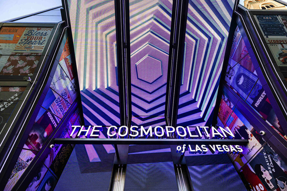 The Cosmopolitan of Las Vegas on Monday, Sept. 27, 2021, in Las Vegas. (Benjamin Hager/Las Vega ...