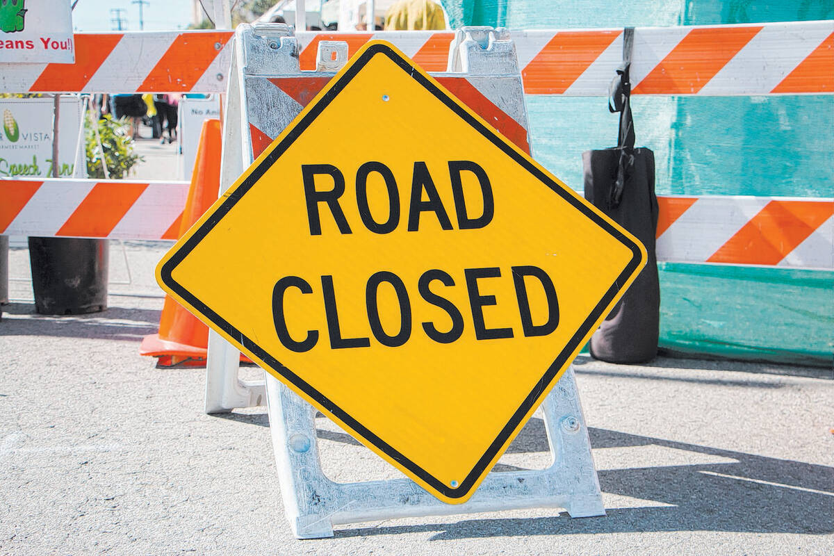 Eastern Avenue at U.S. Highway 95 will shut to traffic starting at 10 p.m. Sunday and won’t r ...