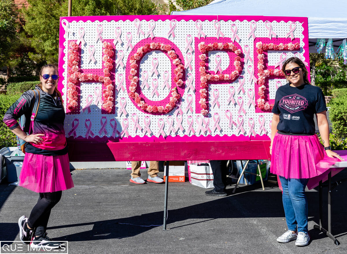 Samantha and Erick Molinero are shown with a Wall of Hope board, created to honor and remember ...