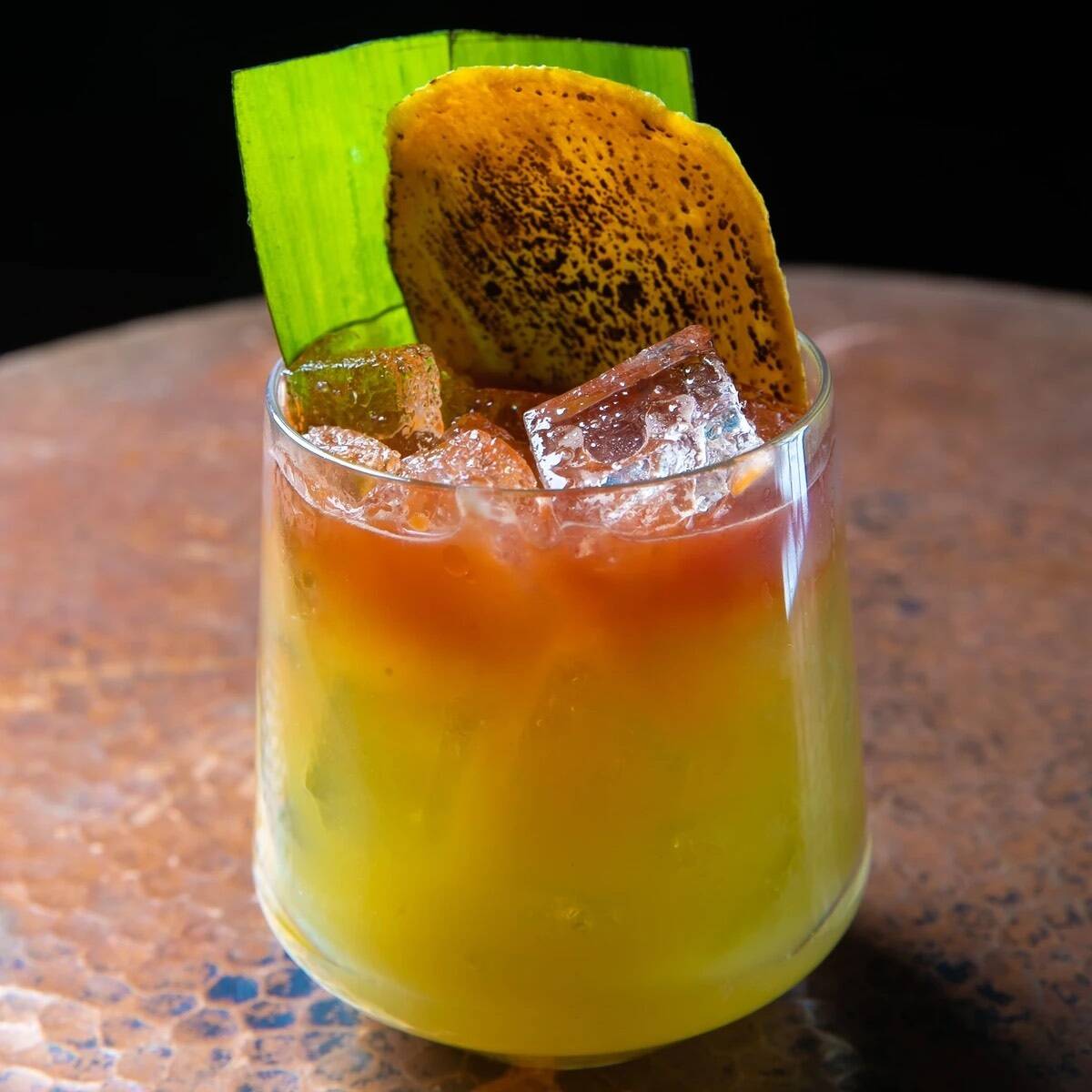 Anywhere combines Appleton Rum with Singani63, mango, lime, orgeat and aromatic bitters. ("Magi ...