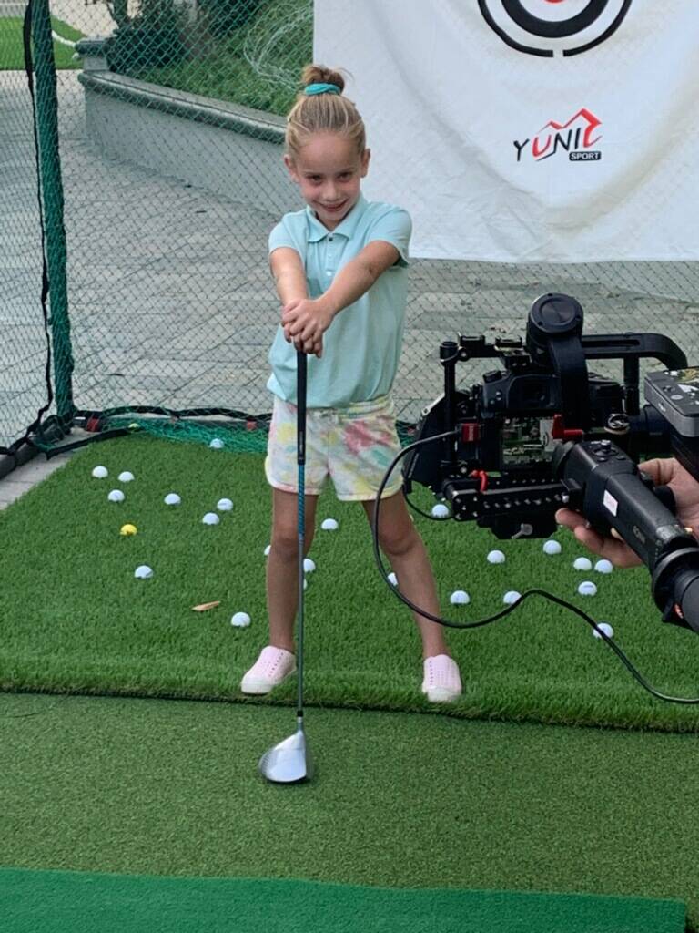 Madelyn Quinn, an 8-year-old heart transplant recipient and aspiring golfer from San Clemente, ...
