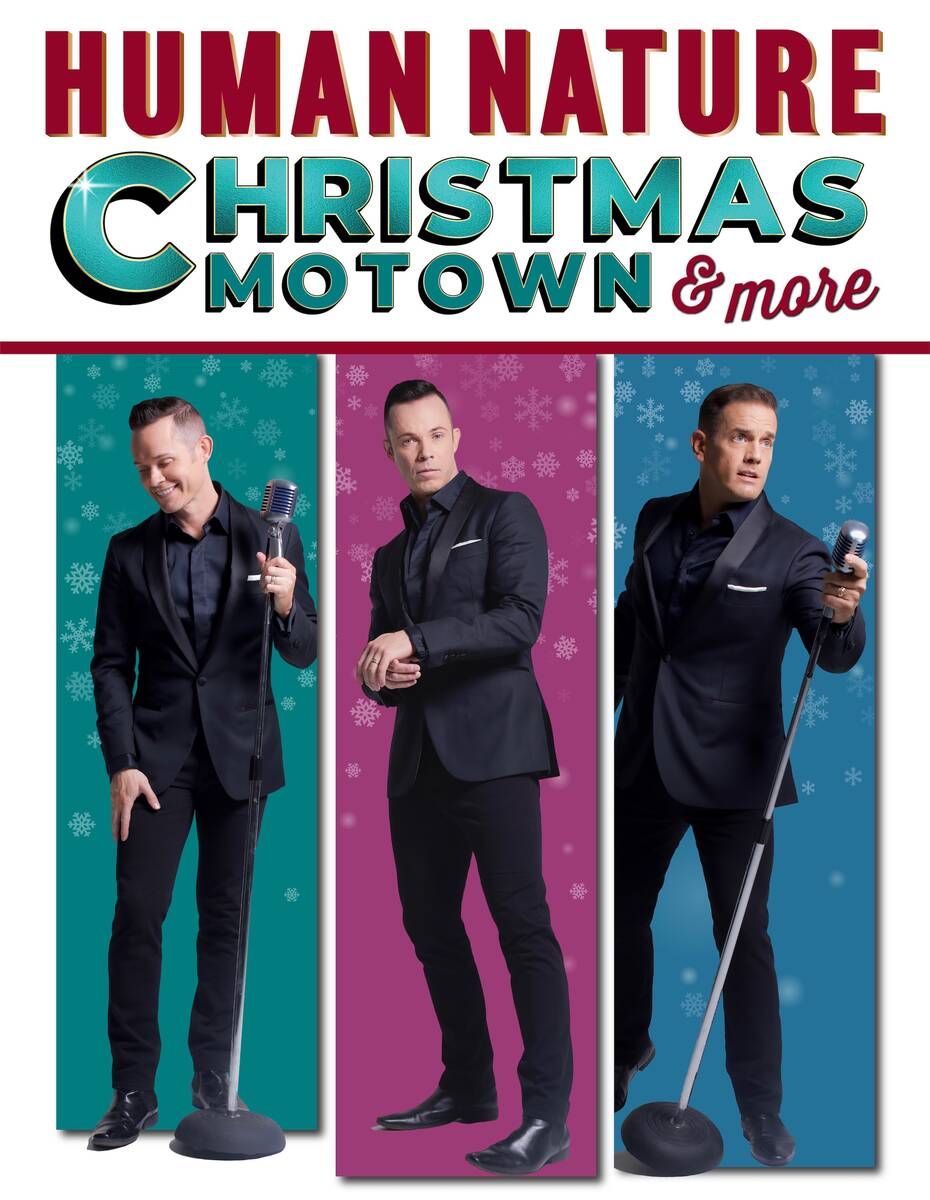 A promotional image for Human Nature's "Christmas, Motown and More" show at South Point Showroo ...