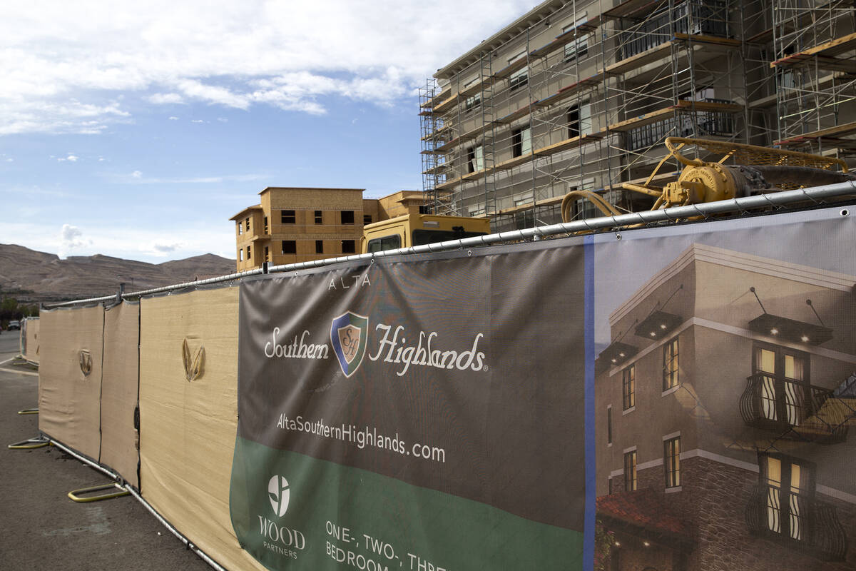 Alta Southern Highlands, an apartment complex under construction in Las Vegas' Southern Highlan ...