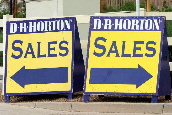 D.R. Horton sales signs. (Las Vegas Review-Journal/file)