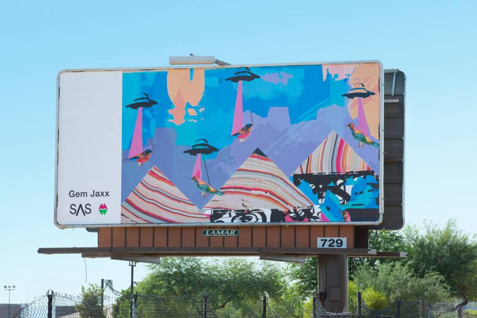 Billboard by Gem Jaxx (Christopher DeVargas for Meow Wolf) 6593 S Las Vegas Blvd
