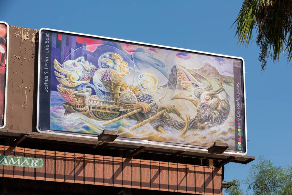 Billboard by Joshua S. Levin (Christopher DeVargas for Meow Wolf) 1920 E Sahara Ave