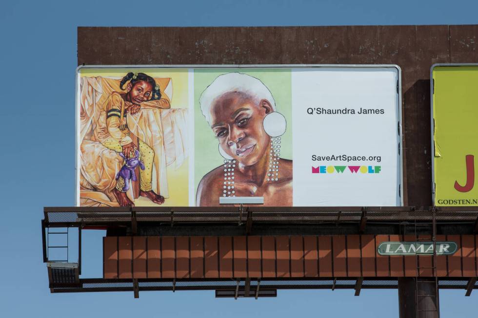 Billboard by Q’Shaundra James (Christopher DeVargas for Meow Wolf) 3152 S Highland Dr