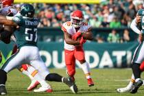 Kansas City Chiefs running back Clyde Edwards-Helaire (25) runs the ball during the fourth quar ...