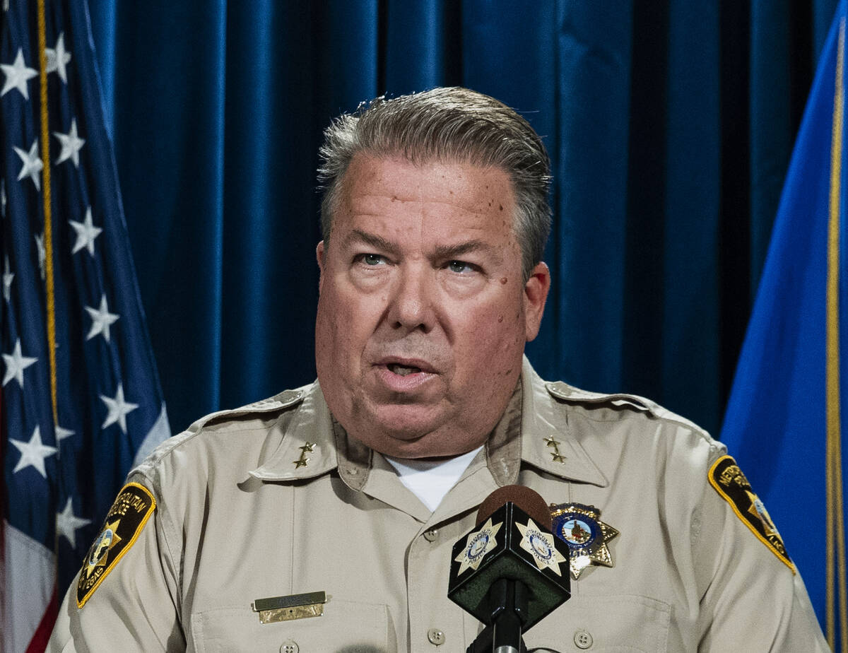 Metropolitan Police Assistant Sheriff John McGrath speaks during a briefing about a Metro fatal ...